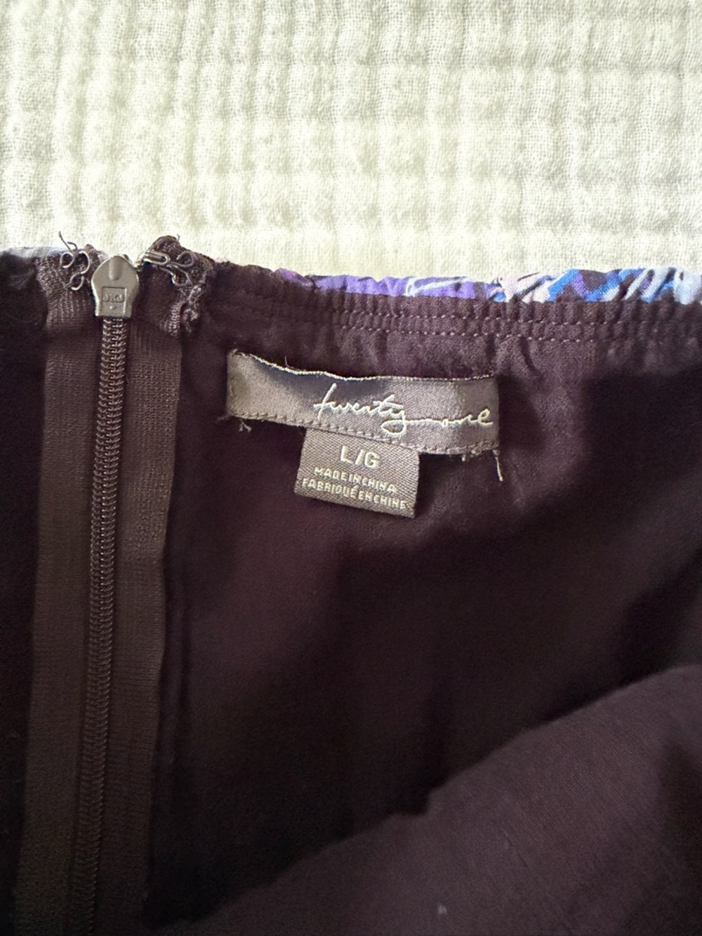 Forever 21 Girls' Strapless Peacock Feather Print Dress in Purple and Blue - Picture 2 of 3
